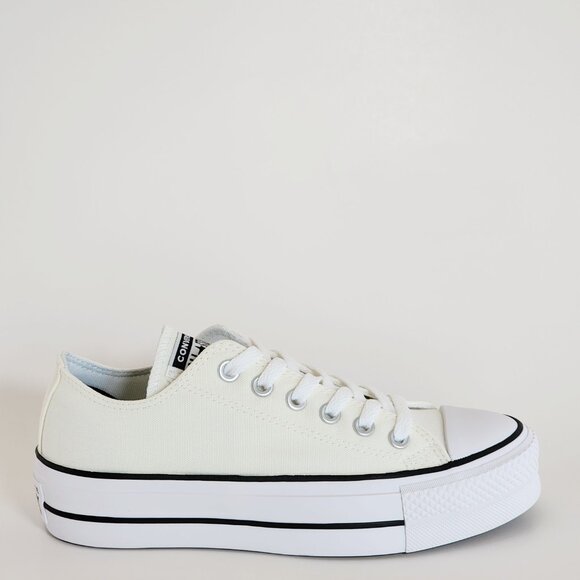 Converse CTAS Lift Ox Egret/White/Black Canvas Platform Sneakers A09992C NWT - Picture 2 of 6